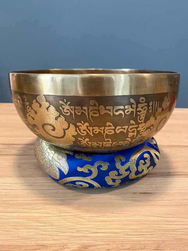 Bol Chantant Tibétain « Bouddha & Fleur de vie » Grande taille - 20 cm - Ankora