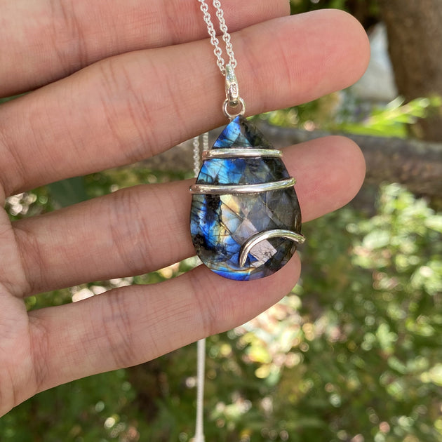 LAMGUL Collier Pendentif Goutte D'eau Pour Femmes, En Zircone
