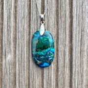 Pendentif pierre naturelle chrysocolle