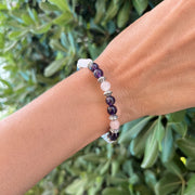 bracelet amethyste quartz rose 