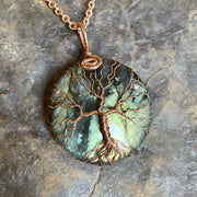 Pendentif « Arbre de vie » en Labradorite Spectrolite - Reflet Bleu & Vert - Ankora