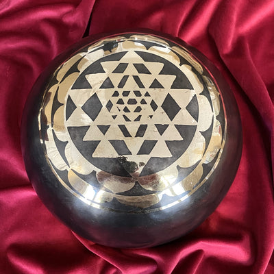 Bol Chantant Tibétain « Sri Yantra » Grande taille  - 20 cm