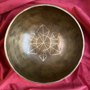 Bol Chantant Tibétain « ANKORA & Sri Yantra » Grande taille - 20 cm - Ankora