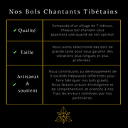 Bol Chantant Tibétain « Géométrie sacrée » Très grande taille - 30 cm - Ankora