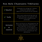 Bol Chantant Tibétain « Géométrie sacrée » Très grande taille - 30 cm