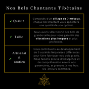 Bol Chantant Tibétain « Soin thérapeutique » - Très grande taille - 35 cm - Ankora