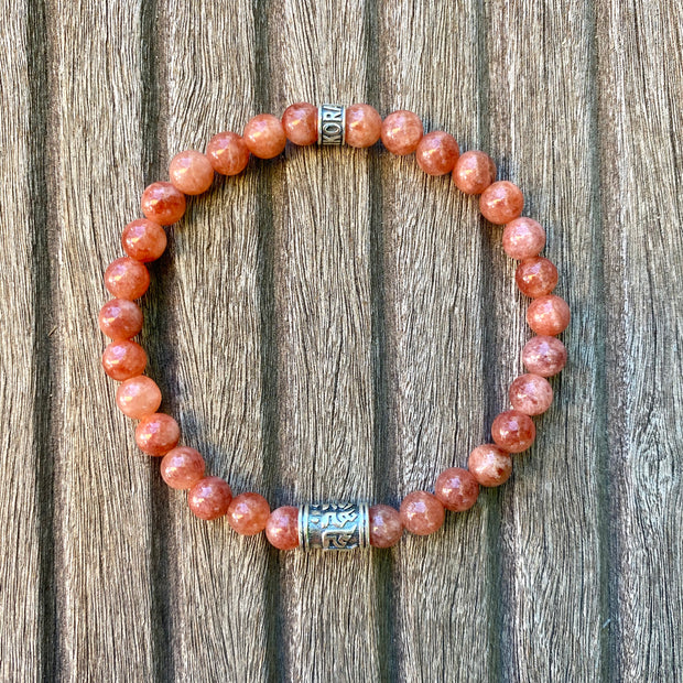 bracelet mala femme en pierre de soleil