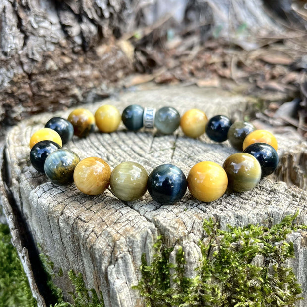 Bracelet Homme Femme Perles Naturelles Oeil de Taureau Hématite Bois de  cocotier - DESIRS ESSENTIELS