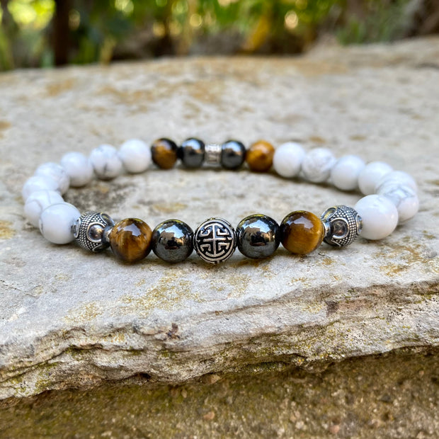 Bracelet en Howlite - Ode à La Vie Minéraux - Les pierres et cristaux au service de votre bien-être Bracelet en Howlite - Ode à La Vie Minéraux - Les pierres et cristaux au service de votre bien-être