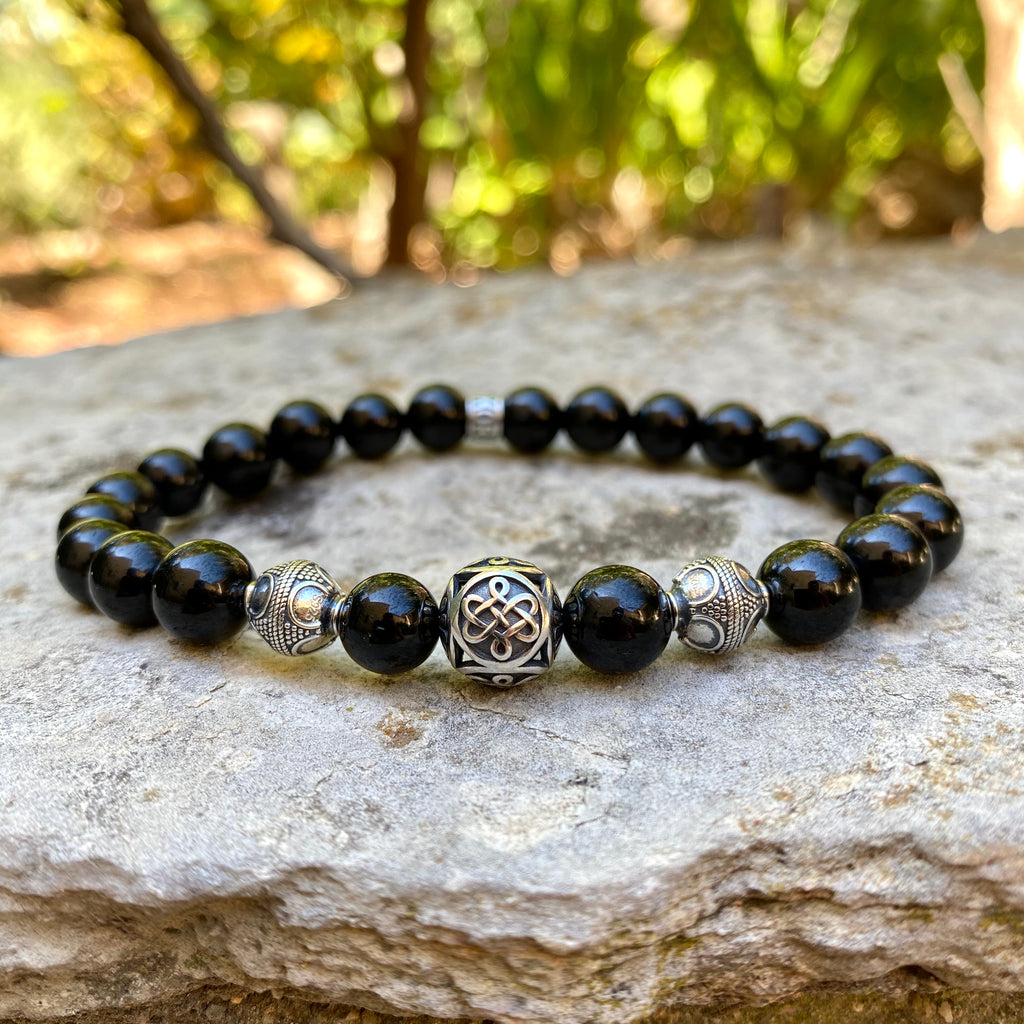 Bracelet Luxe en Pierre de Tourmaline Noire Protection – ANKORA