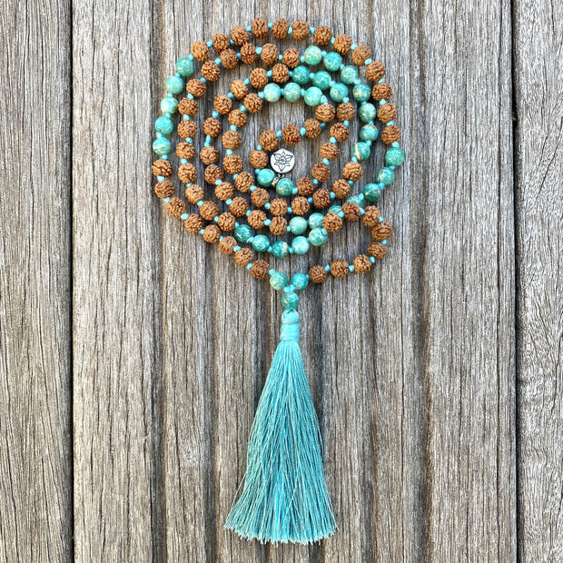 collier-meditation-yoga-amazonite-rudraksha-108perles