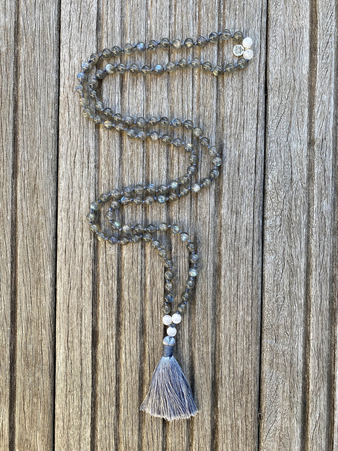 Collier 15 Perles Labradorite De Finlande - Chaîne Acier Inoxydable - Neuf