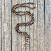 Collier Mala « Optimisme » Pietersite et Rudraksha - 6 mm,  - Ankora