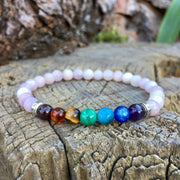 Bracelet 7 chakras « Amour » Kunzite - Argent 925 - 6 mm,  - Ankora
