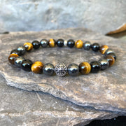 Bracelet « Protection » Tourmaline, Oeil de Tigre, Hématite - 8 mm - Ankora
