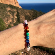 Bracelet 7 chakras « Amour » Kunzite - Argent 925 - 6 mm,  - Ankora
