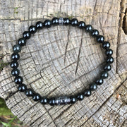 Bracelet Bouddhiste « Protection » Obsidienne - Argent 925 - 6 mm,  - Ankora